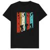 Hiking Letter Print Black TShirt Outdoor Adventure Theme Mountain Lover Shirt Basic Versatile Top Daily Wear Casual Oversize