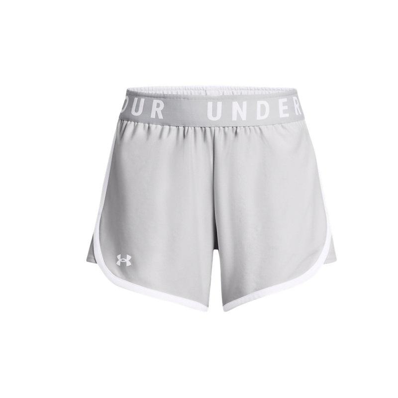 Under Armour Play Up Letter Knit Comfortable Loose Breathable Sports Shorts Women Shorts Haze-Gray 1355791-014