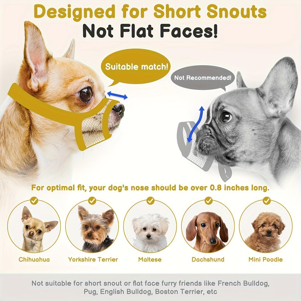 Dog Muzzle Anti-Bite Barking Mask for Small and Large Dogs, Pet Barking Stopper, Teddy Supplies, Cage Dog Cover