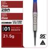 Target Japan Rising Sun G9 95% Tungsten K-Flex 2BA Soft Tip Darts Set, 21.5G | Rising Sun G9 K-Flex No.6 (Shape) Flights and Shafts, Black Pixel Tips