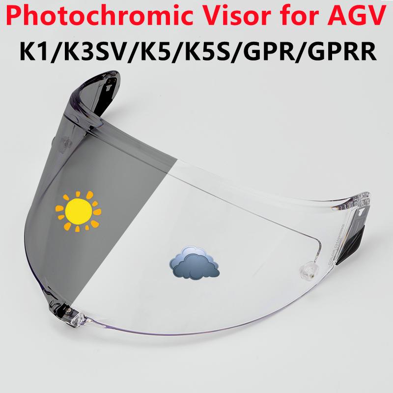 Photochromic Clear Helmet Lens Face Shield Anti-UV Sunscreen HJ26 PISTA K1 HJ20M Z7 Moto Replacement Multiple Models Available