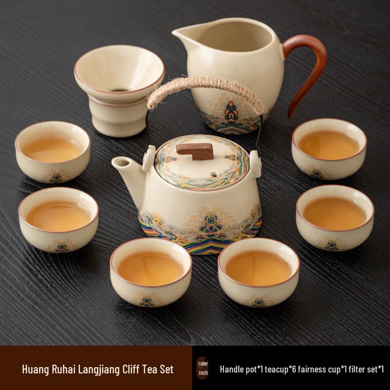 Ru Kiln Sea Wave Jiangya Kung Fu Teaware Set