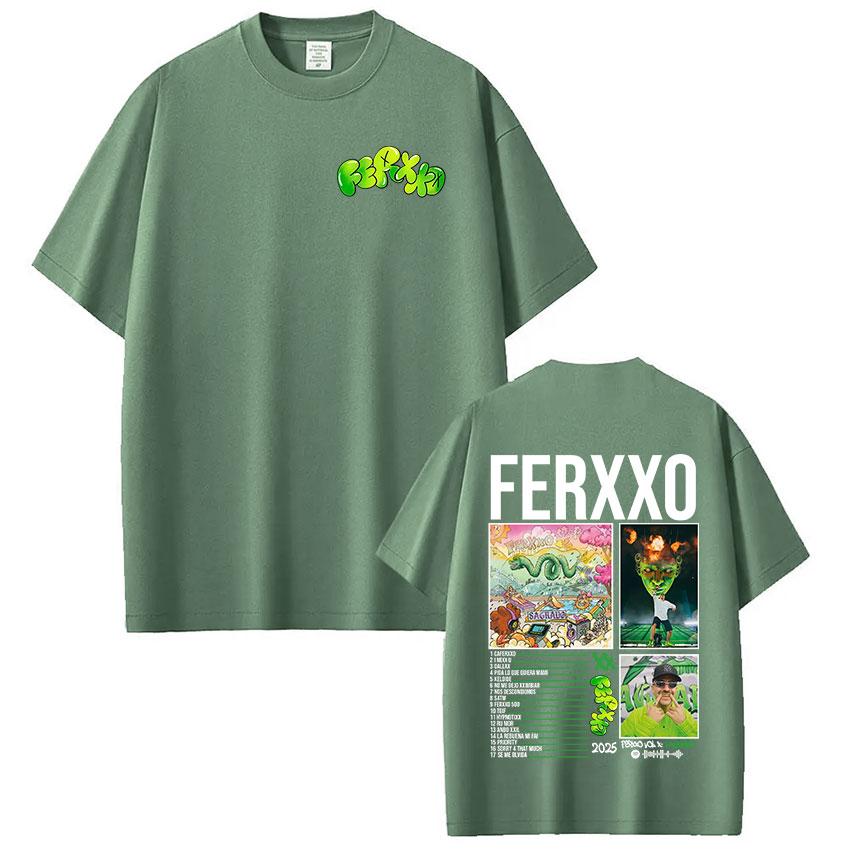 

Rapper Feid Ferxxo Tour 2025 Tshirt Unisexs Women Clothing Fashion Hip Hop Tshirts Cotton Casual Oversized Short Sleeve T Shirts 4XL
