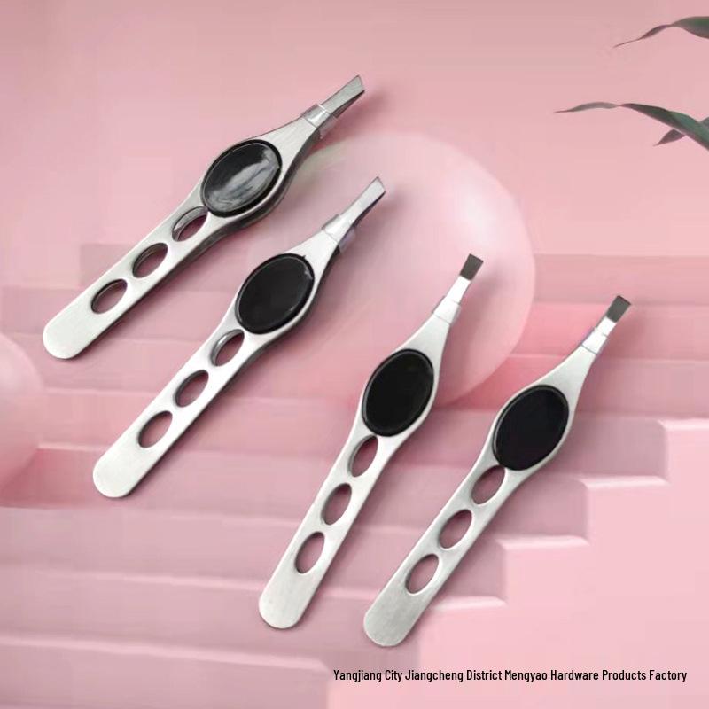 

3-Hole Precision Tweezer Tool for Eyebrow and Beard Trimming