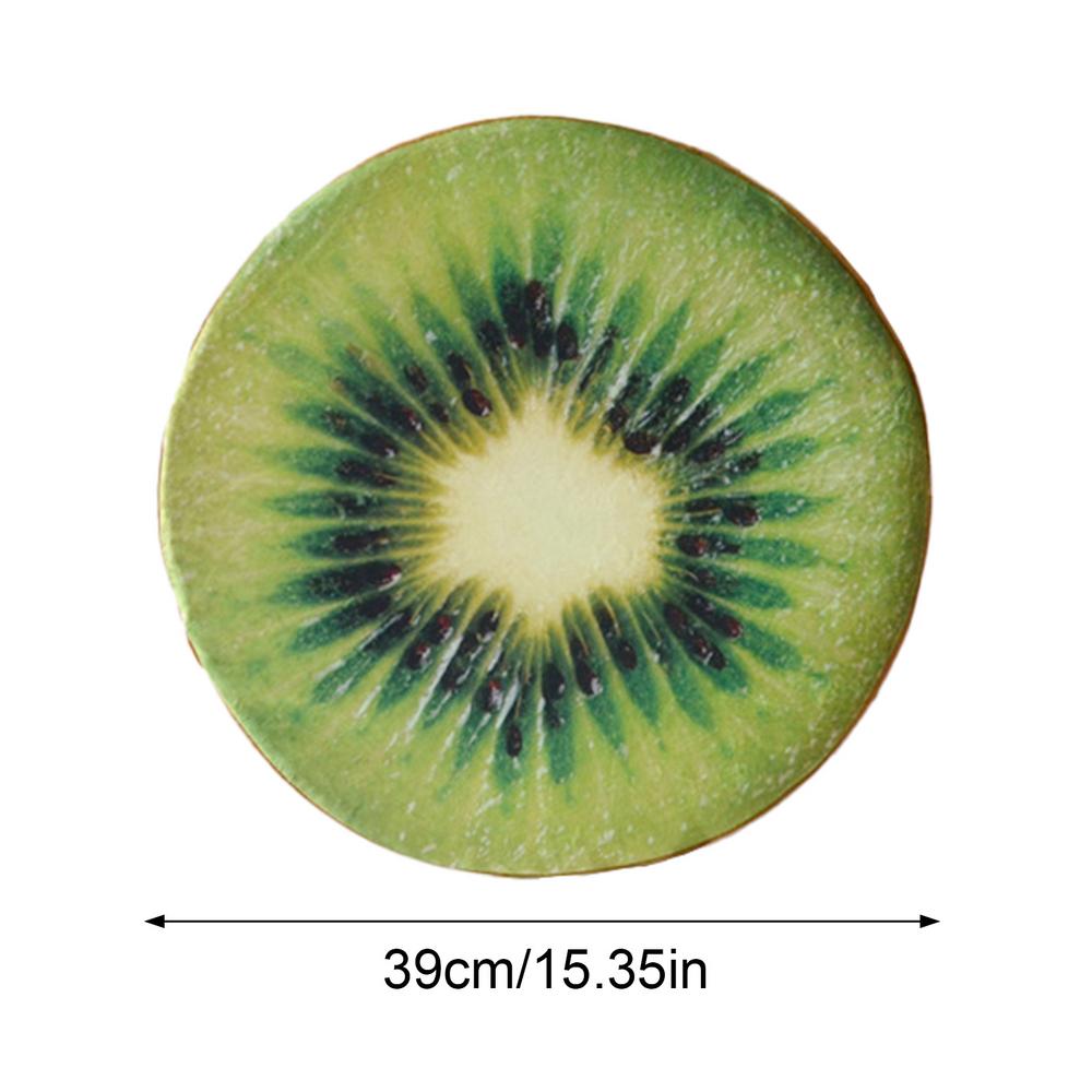 

Fruit Pillow Round 3D Stuffed Throw Pillows Kiwi Orange Lemon Watermelon Seat Cushions Sofa Pillows for Home Kids Couch