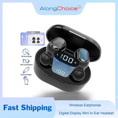 Newest E7S TWS Wireless Earphones Digitail Display HiFi Stereo Music Mini Headset Stereo Music IPX4 Waterproof Sport Earbuds Low Latency