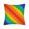 Rainbow Building Blocks Pattern Pillow Cover Soft Cushion Cover Morden Pillow Case For Living Room Bed Chair