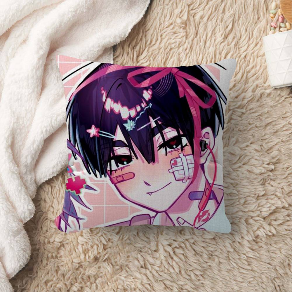 Cute Anime ALIEN STAGE Mizi Sua Ivan Maple Design Cushion Cover Happy Autumn Harvest Decor Holiday Decorati Pillow Cover