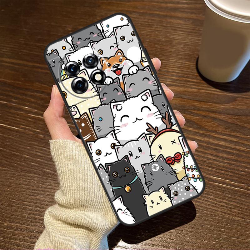 

Забавные милые кошки Чехол Для OnePlus 13T 10T 8T 10R 13R 15 R 13 12 11 9 10 Pro Nord CE 5 2 3 4 Lite N20 N30 Обложка OnePlus Nord N30