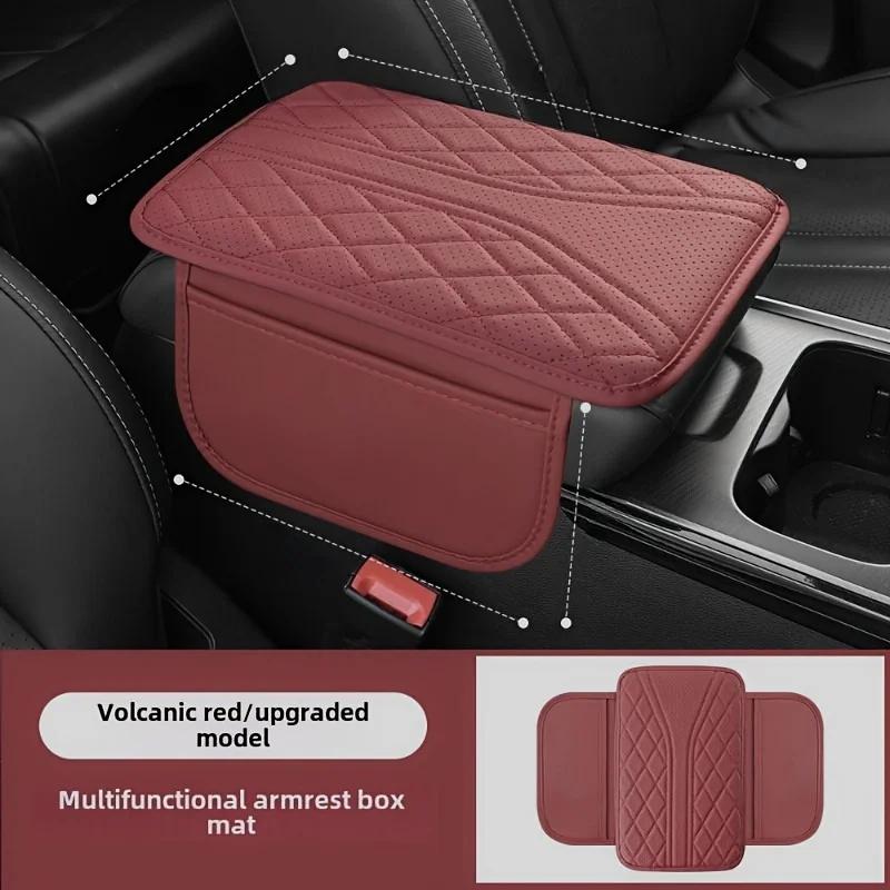 Car Center Armrest Cushion Pad with Storage Pocket