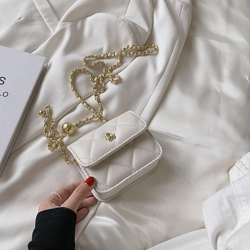 

Ромбовидная сумка-цепочка женская новая высококачественная текстура нишевая осенне-зимняя универсальная на одно плечо через плечо маленькая квадратная сумка