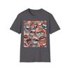 Men's Soft and Breathable Cotton T-shirt Graphic Mouth Unisex Casual Crew Neck Short Sleeve Streetwear Oversized
