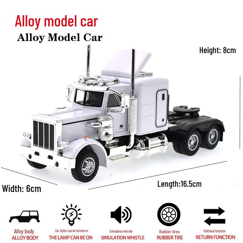 Alloy Semi-Truck Model Toy – American Box Container Truck