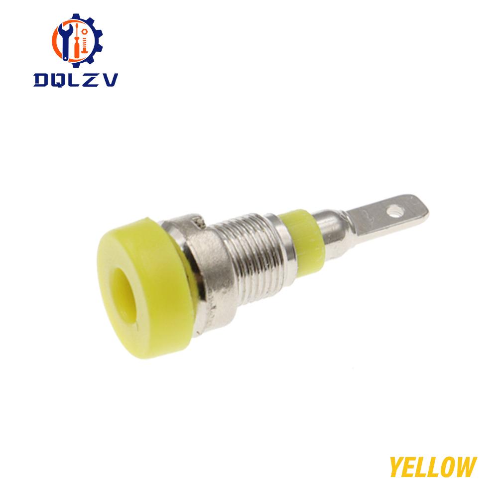 

2MM Banana Socket 20A Small Lantern 6mm Plug Panel Jack Adaptor Connector Pure Copper High Voltage Power Supply Terminal 1PCS жовтий