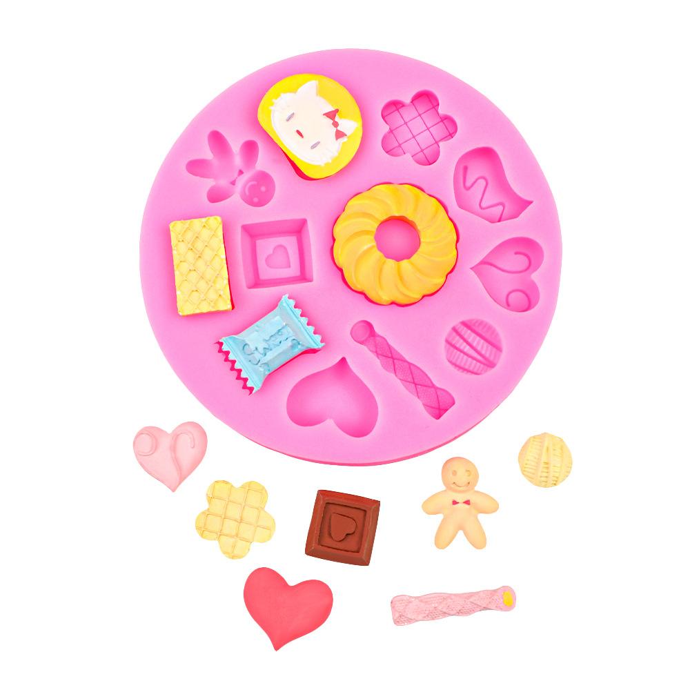 Cartoon Ice Cream Candy Candy Cake Silicone Mold DIY Handmade Chocolate Handmade Cake Dessert Decoration Baking Tools New