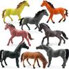 Black Stallion Foal Simulation Animal Model - Wild Horse Cognitive Toy Ornament for Children