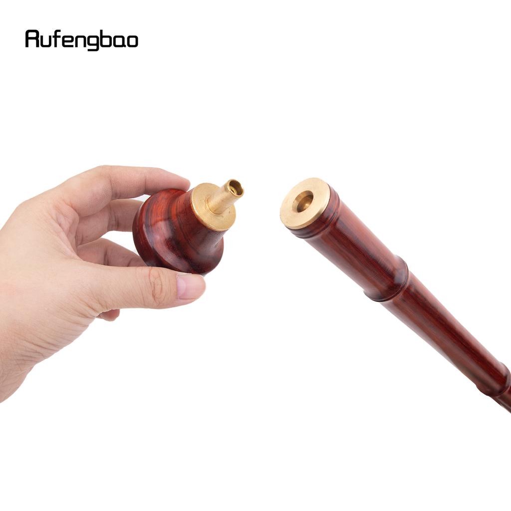 Red Round Wooden Bamboo Joint Walking Stick Decorative Cospaly Party Wood Walking Cane Halloween Mace Wand Crosier 89cm