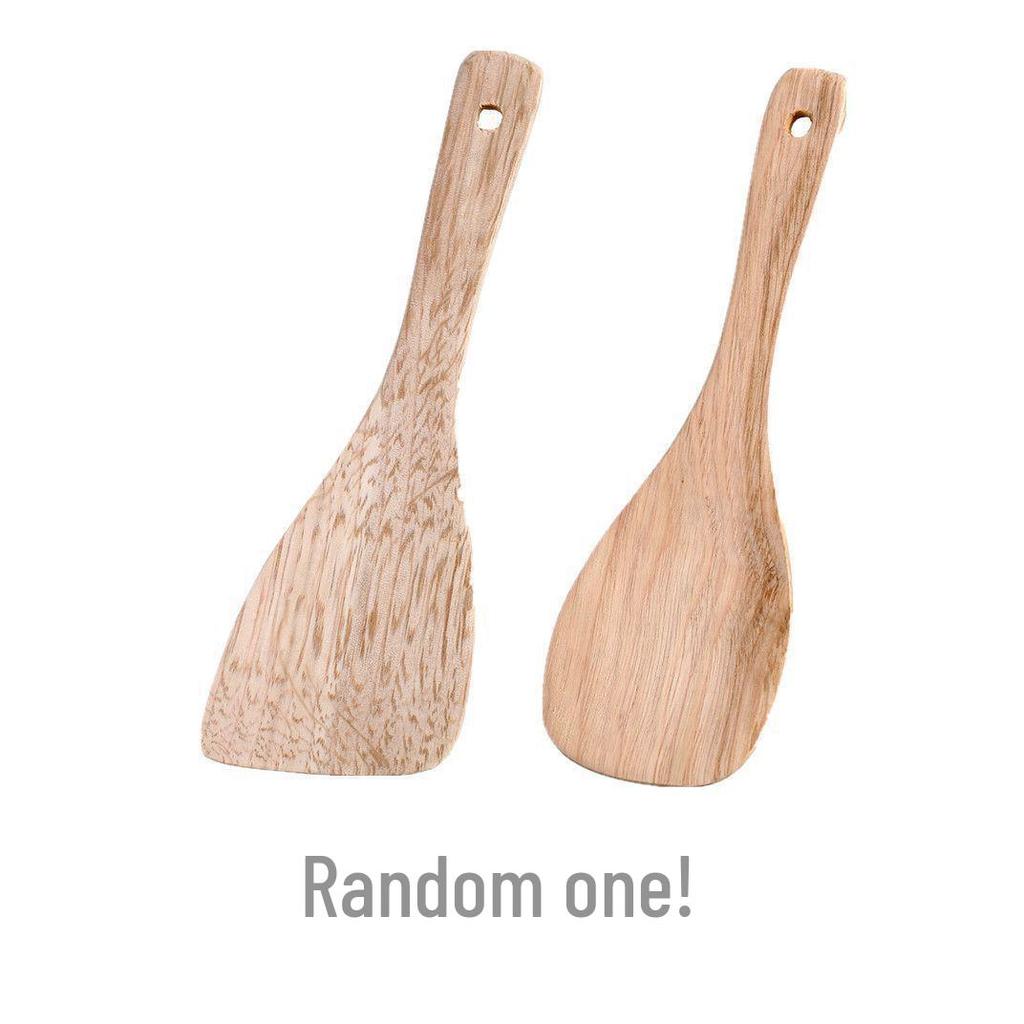 Sour Jujube Wood Long Handle Spoon & Spatula Set - Non-stick, High Heat Resistant, Perfect for Stir-fry & Soup