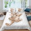 3D Cute Cat Print Bedding Set Lovely Animal Duvet Cover Microfiber Pet Quilt Cover With Pillowcases Twin Full For Kid Teen Girls