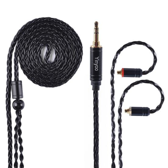 Yinyoo MMCX/2Pin/QDC 8 Core Silver Plated Copper Wire Earphone Upgraded Cable