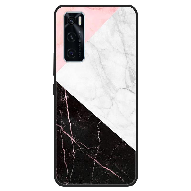 For Vivo V20 SE Case V20SE Silicone Cat Painted Soft Black Cover for VivoV20 V20SE V2022 V2023 Cover TPU Coque Protective Capa