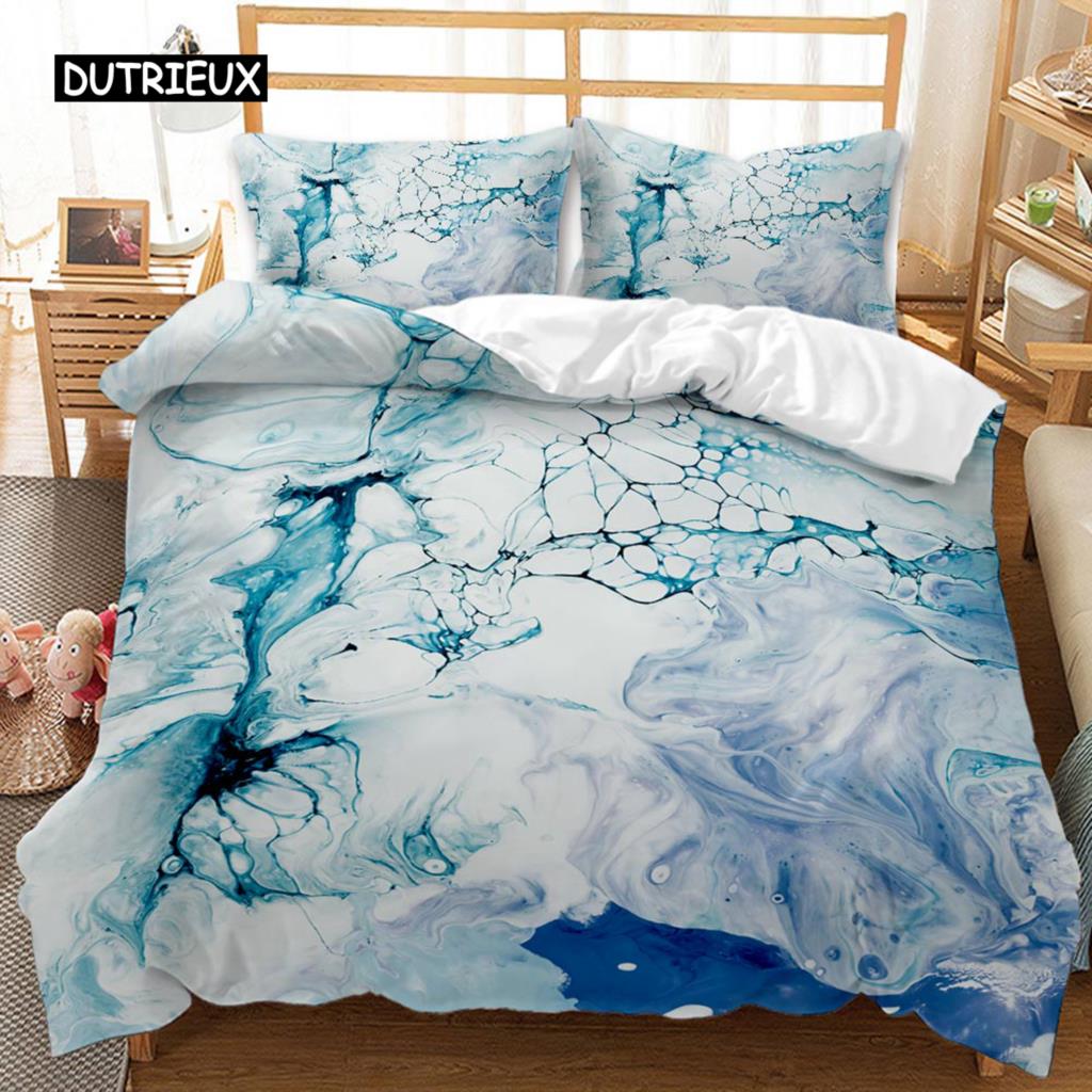 Bettbezug-Set mit geometrischem Muster, abstrakte bunte geometrische Figuren, Bettwäsche-Set, Doppel-, Queen- und King-Size-Bett, Polyester-Quilt-Abdeckung