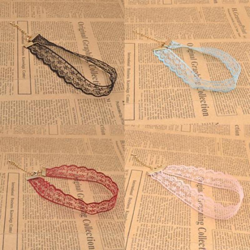 Punk Lace Hollow Women Choker Necklace Gothic Jewelry Bridal Boho Charm
