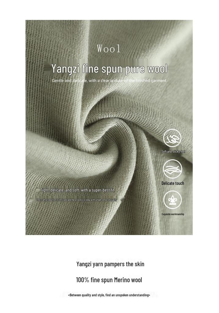Damen Schlank Geschnitten Hoher Kragen Nahtlos Gestrickter Wollpullover - Langarm Basisschicht für Herbst und Winter