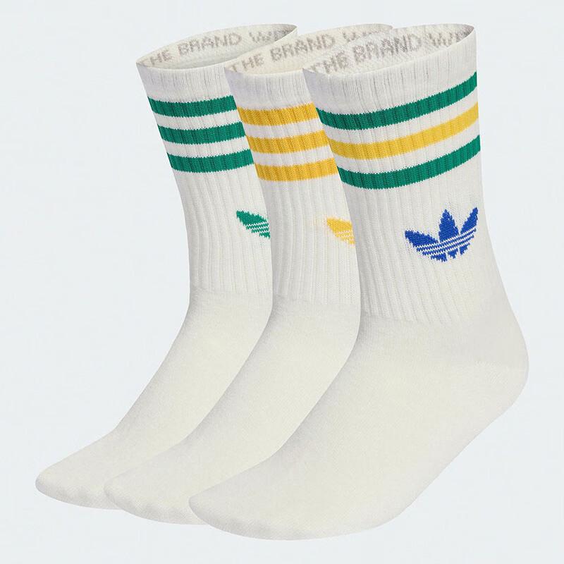 Adidas Originals 3-Stripes Crew Socks (3-Pair) L