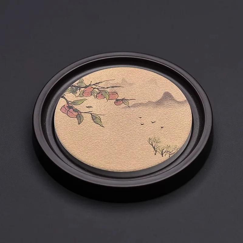 New Chinese Style Insulation Pad Bakelite Absorbent Coaster Household Storage Tea Cup Holder Cup Holder Tea Ceremony Accessories