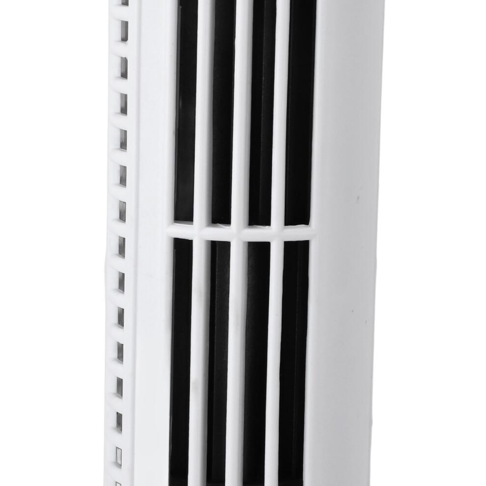 Mini Tower Fan Bladeless Desk Fan Quiet Cooling, White, 6x33cm