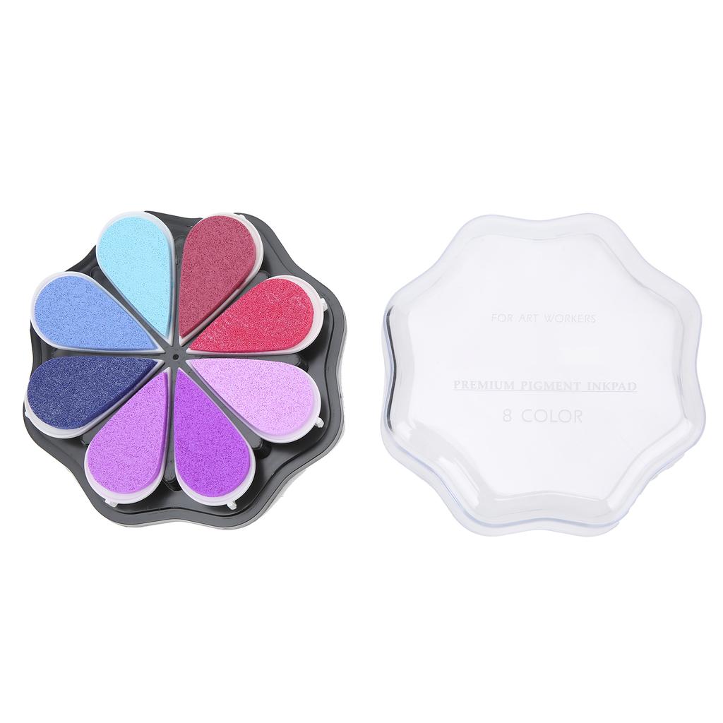 Stamp Pad Petal Shape Finger Creativity Ink Pad for DIY HandMade Office Supplies