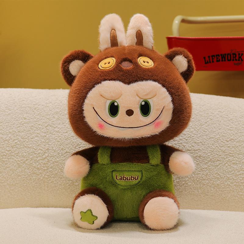 Bear Hat Creative And Strap Pants Cartoon Plush Doll Pillow For Gift