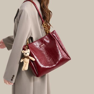 Spring Handbag Bag Women'S Simple Style Shoulder Tote Bag Large Capacity Versatile Fashion Bag Women