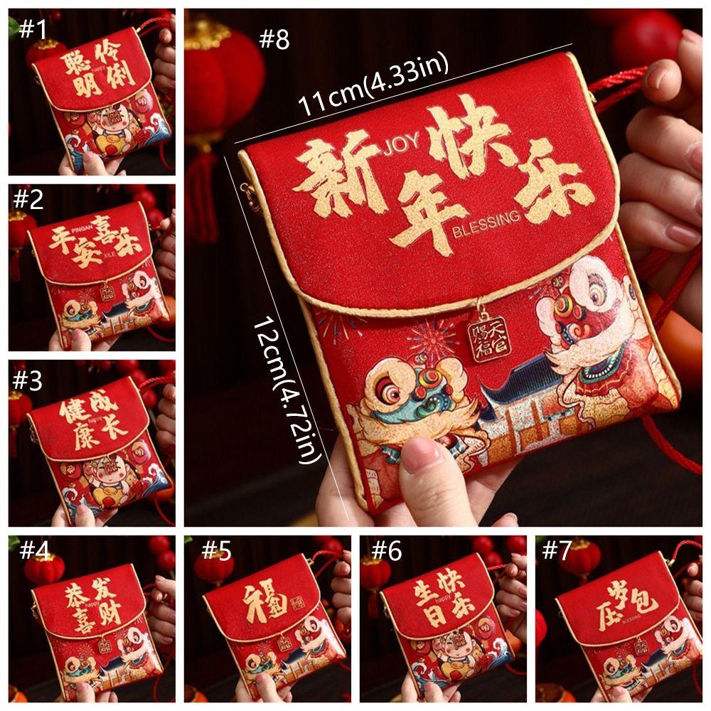 Traditional New Year Red Envelopes Blessing Red Pocket Chinese Lucky Money Bag Celebration Party