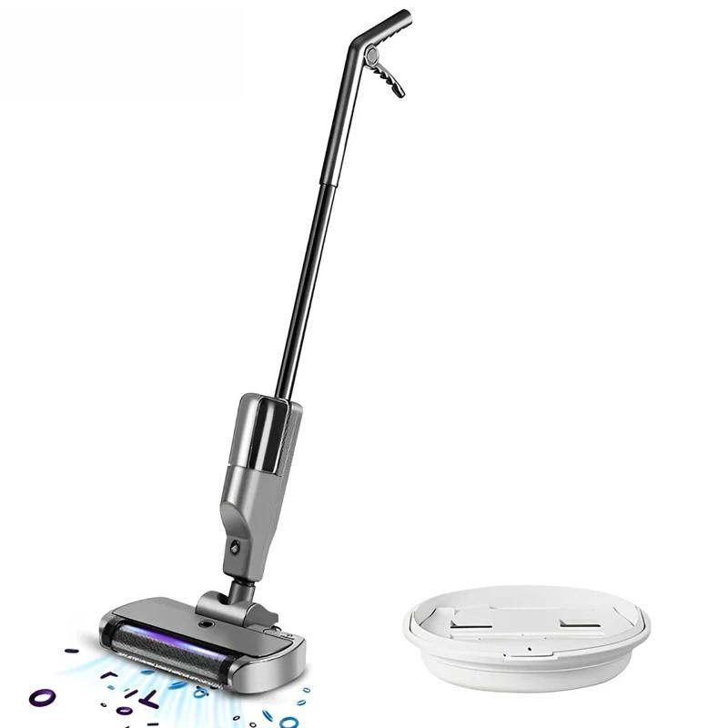 Handheld Cordless Hard Floor Sweeper Rechargeable Electric Mop Cleaner Automatic  2 in 1 Wet & Dry Home Vacuum Cleaner