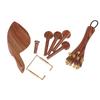 4/4 Violin Chinrest Tuning Pegs Endpins Chin Rest Tailgut Endpin Kit Set Natural Jujube Wood Violin Part 5-piece Set Accessories