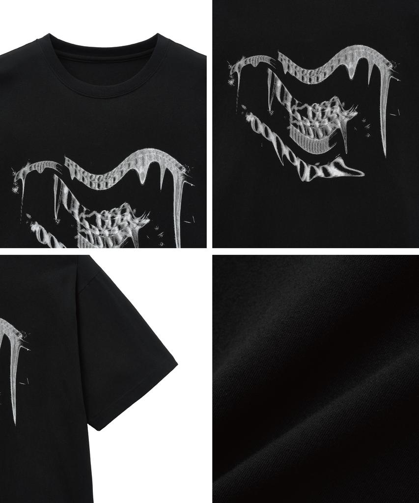 BIG UNION Melting Logo Graphic T-Shirt (Black)