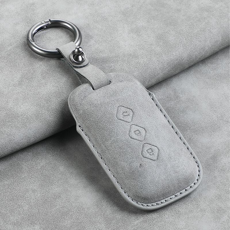 Sheepskin 3 Button Car Key Case Cover Shell for SGMW Wuling Hongguang S for Baojun 510 730 360 560 RS-5 530 630 Car Keychain