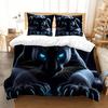 3-piece Black Panther Print Duvet Cover/Bedding Set - Soft Polyester, (1 Duvet Cover + 2 Pillowcases), Bedroom Decoration