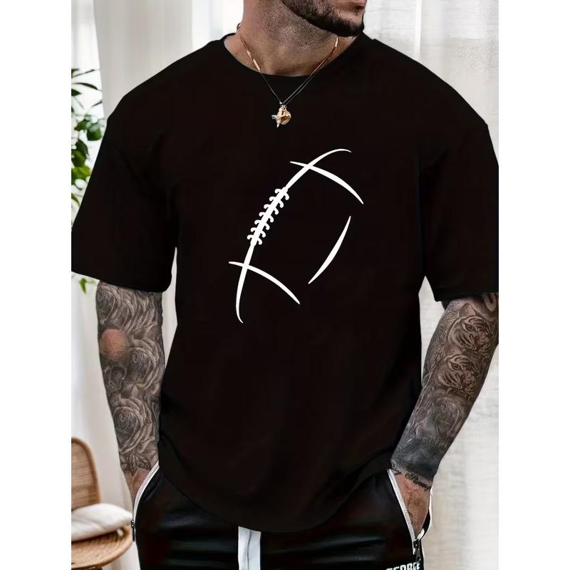 Men's  Pattern Summer Casual Crew Neck Short Sleeve T-Shirt