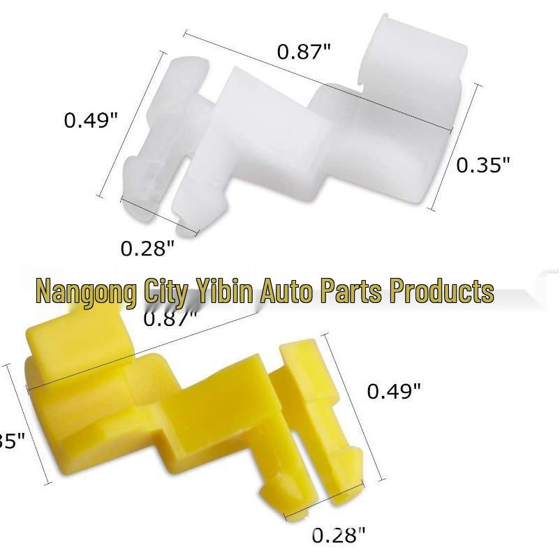 Clip per asta di blocco porta maniglia portellone Toyota, Giallo e Bianco, Set da 5