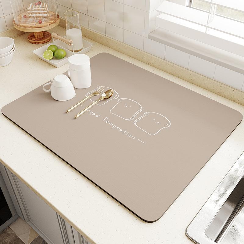 Quick-Dry Absorbent Coaster & Drain Pad for Kitchen Countertops