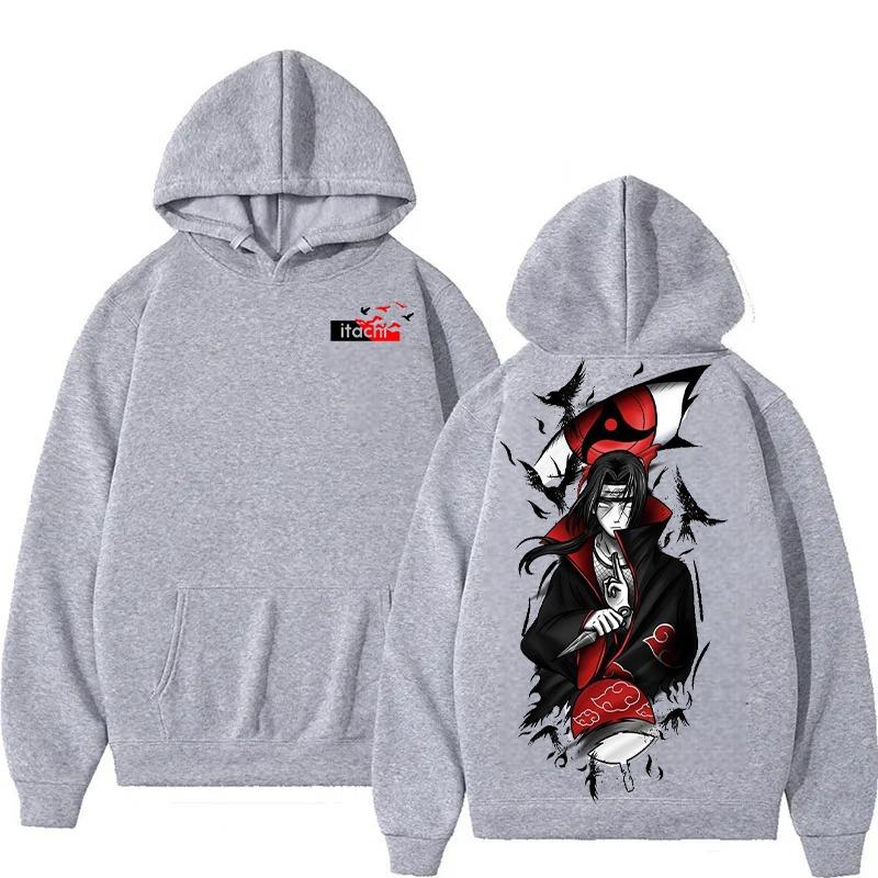 Naruto Itachi Uchiha Collaboration Autumn/Winter Men's Pure Cotton Hoodie Casual and Daily Commuting Anime Harajuku Style