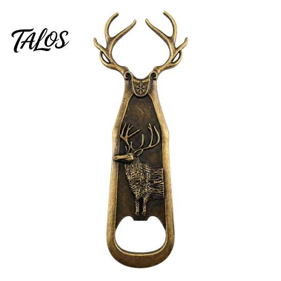 Decorative Elk Design Opener Antler Bottle Opener, Heavy Duty Metal Retro Beer Vintage Style Party Favor Gifts Cap Remover for Home Bar, Artistic