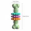 TPR Bone Shaped Dog Chew Toys Durable Puppy Teething Treats For Aggressive Chewers With Meat Like Flaps For Teeth Cleaning