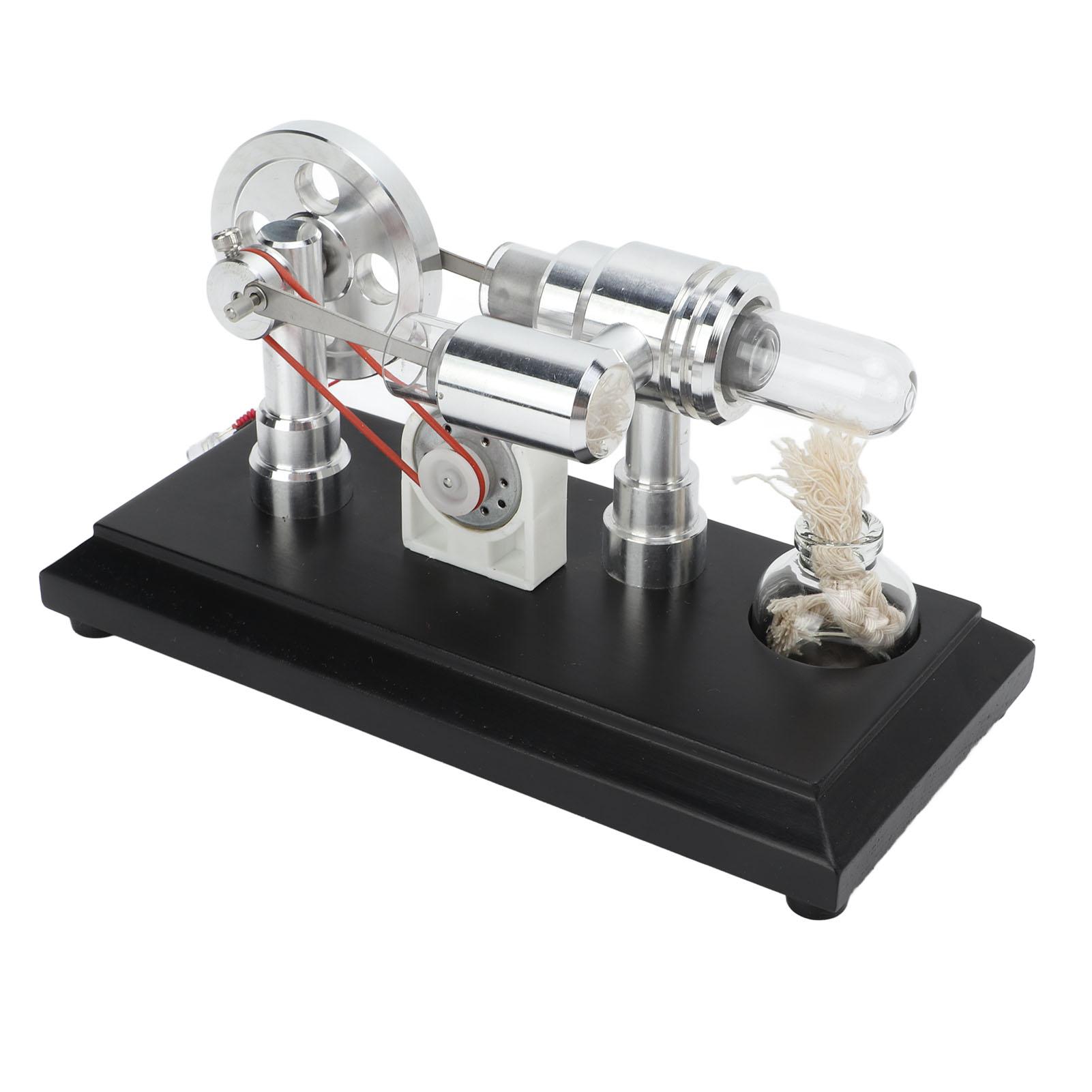 

Модель двигателя Стирлинга Многоцветные светодиоды Тонкая работа Изысканная модель двигателя Стирлинга