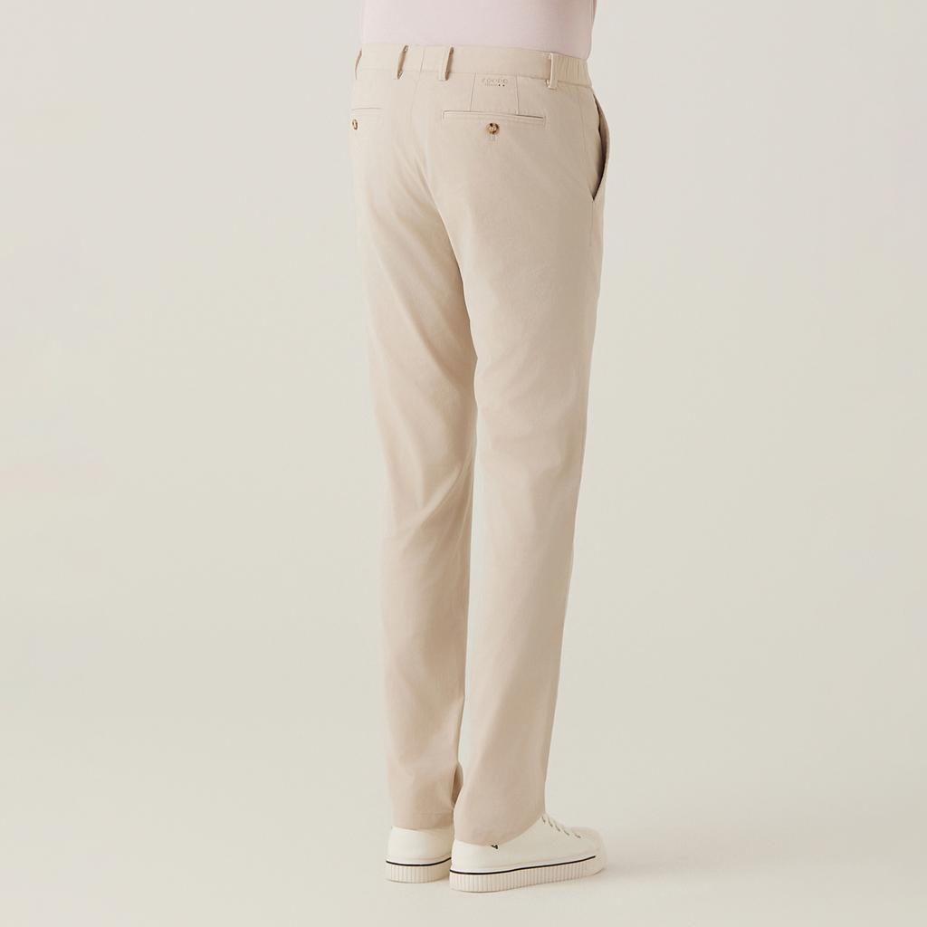 FERRAROMILANO Slim Fit Knit Cotton Spandex Pants Beige (Am0Fbpc25353)