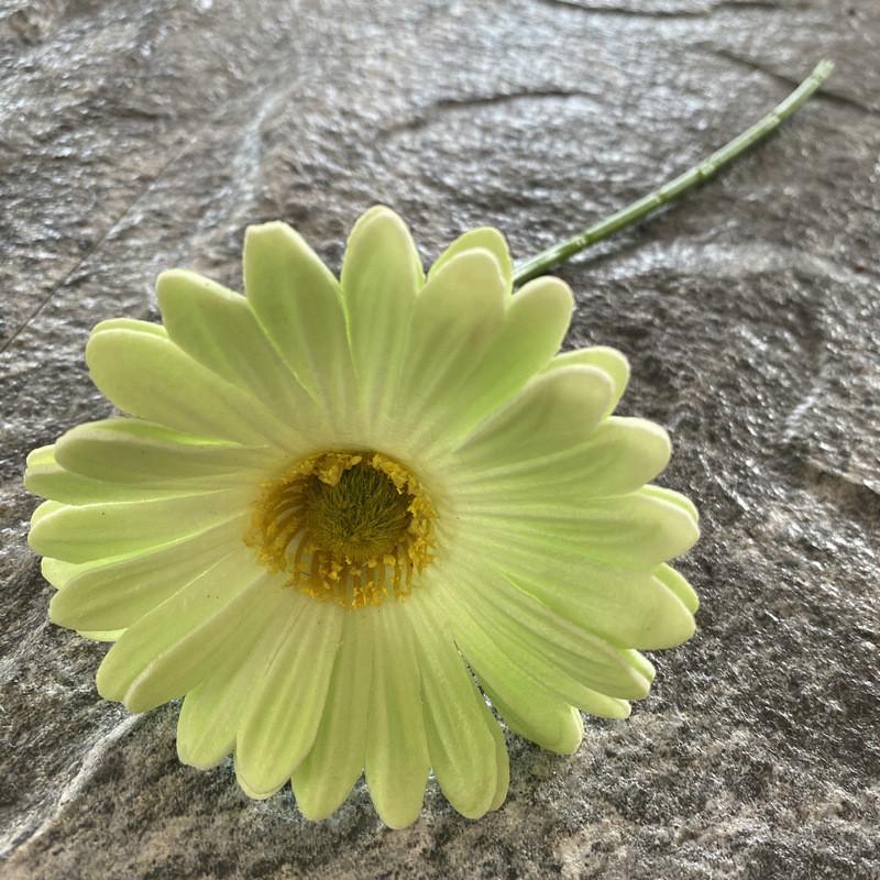 Pu Gerbera Daisy Artificial Flower For Wedding Decor Home Styling Soft Rubber Material