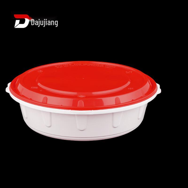 Одноразовые суповые контейнеры Dajujiang для еды на вынос с красными крышками-защелками